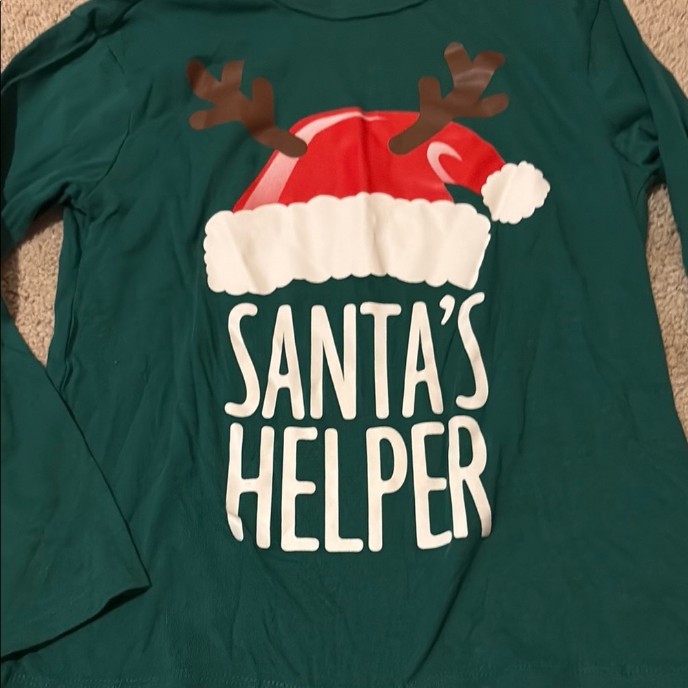 The Children's Place Green Santa's Helper Long Sleeve Tee